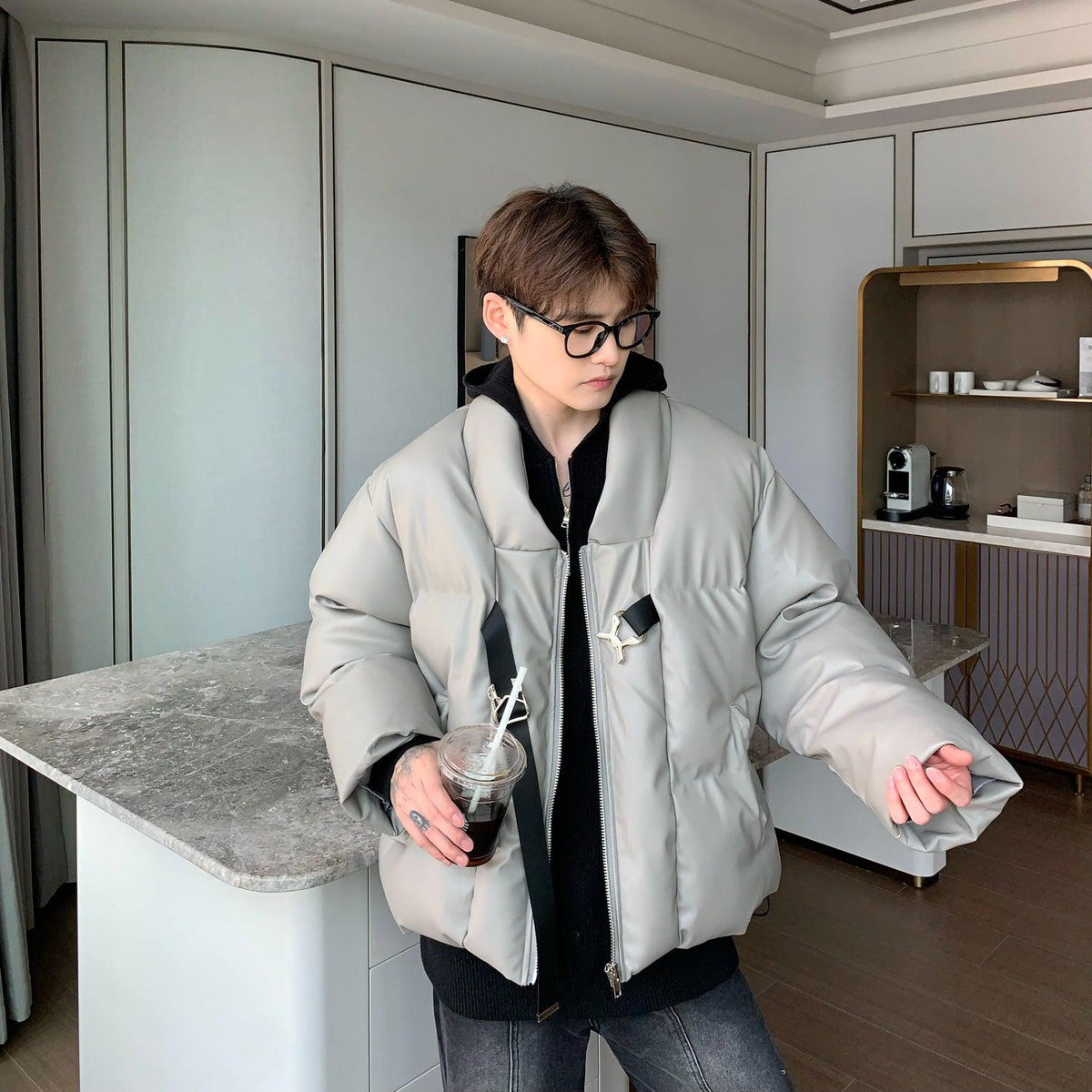 PU Cotton Leather Jacket