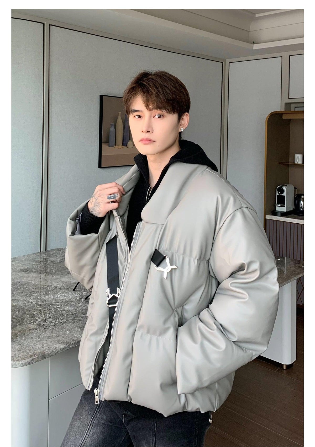 PU Cotton Leather Jacket