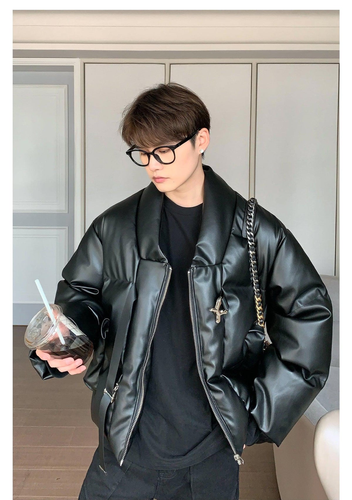 PU Cotton Leather Jacket