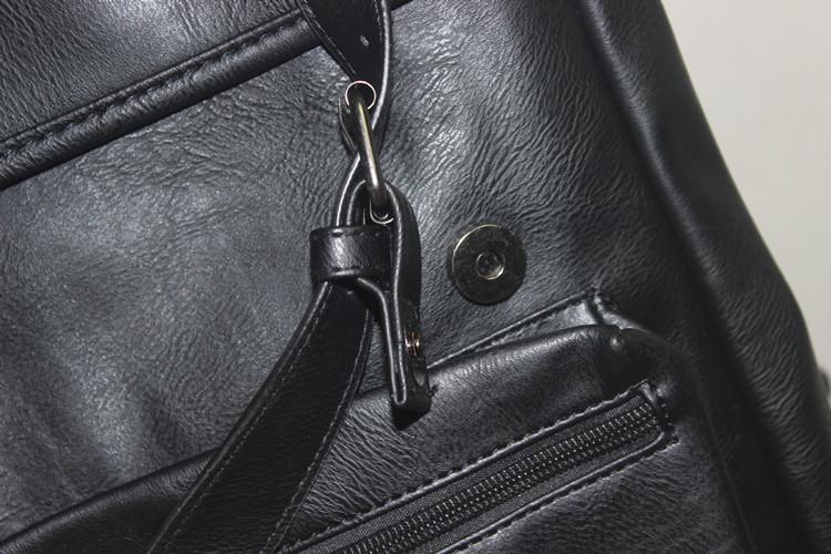 Pu Leather College Backpack