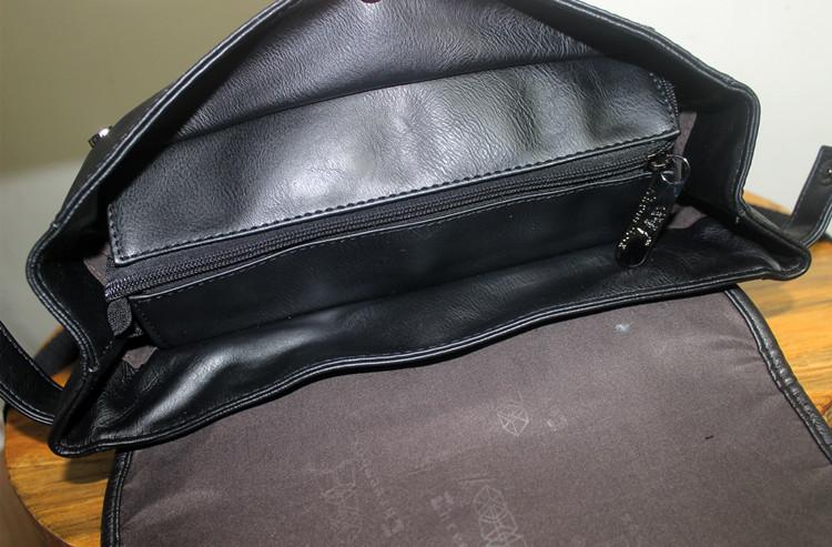 Pu Leather College Backpack