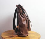 Pu Leather College Backpack