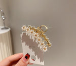 Pearl Flower Hair Claw Clip