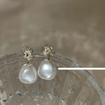 Pearl Zircon Earrings
