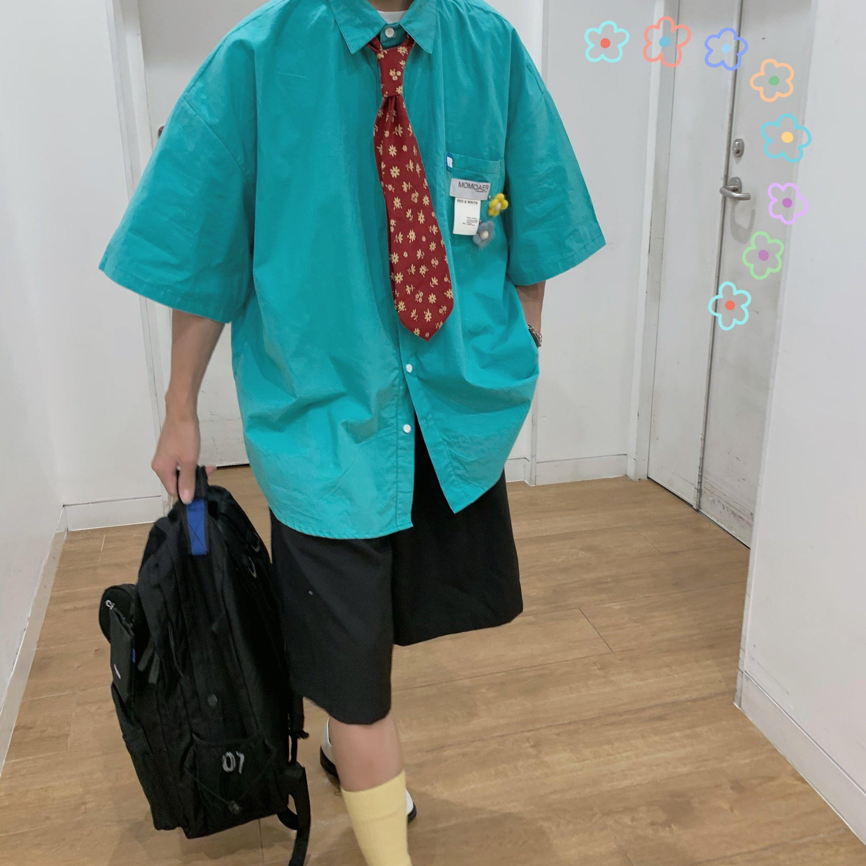 Pin Flower Loose Shirt