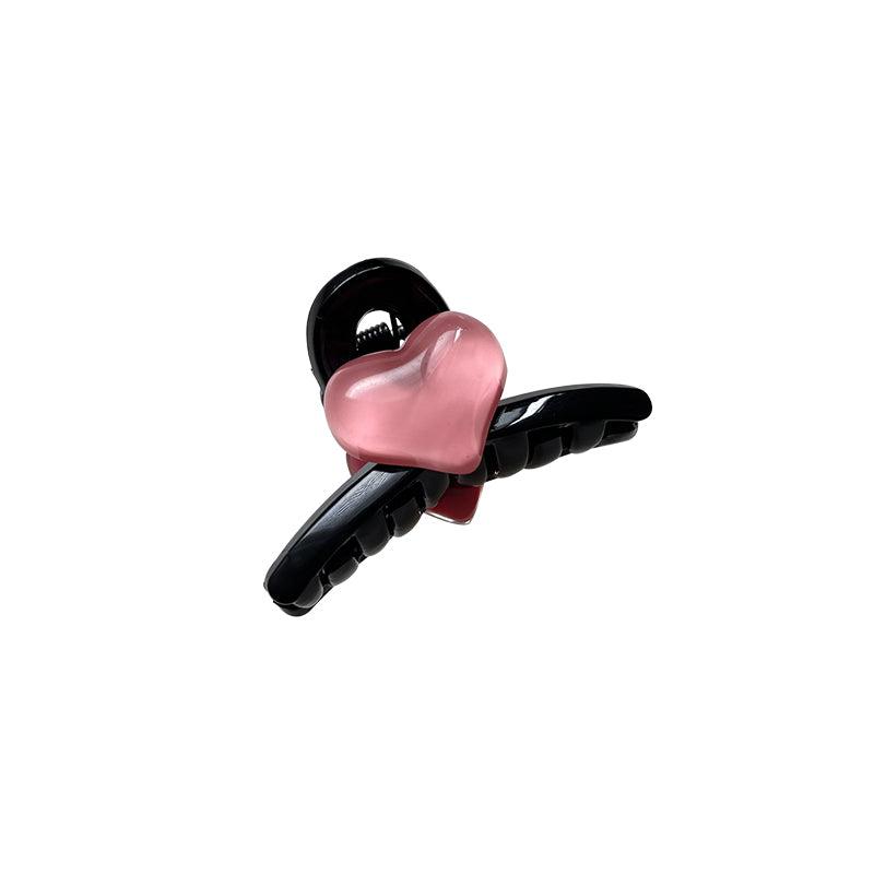 Pink Heart Hair Claw Clip