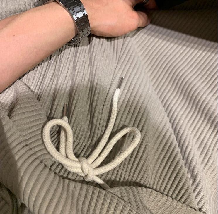 Pleated Sleeveless Suit