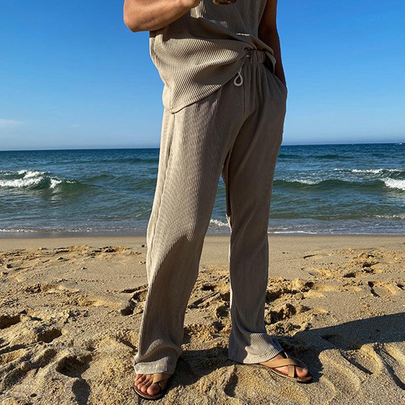 Pleated Stripe Top & Shorts