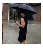 Pleated Stripe Top & Shorts