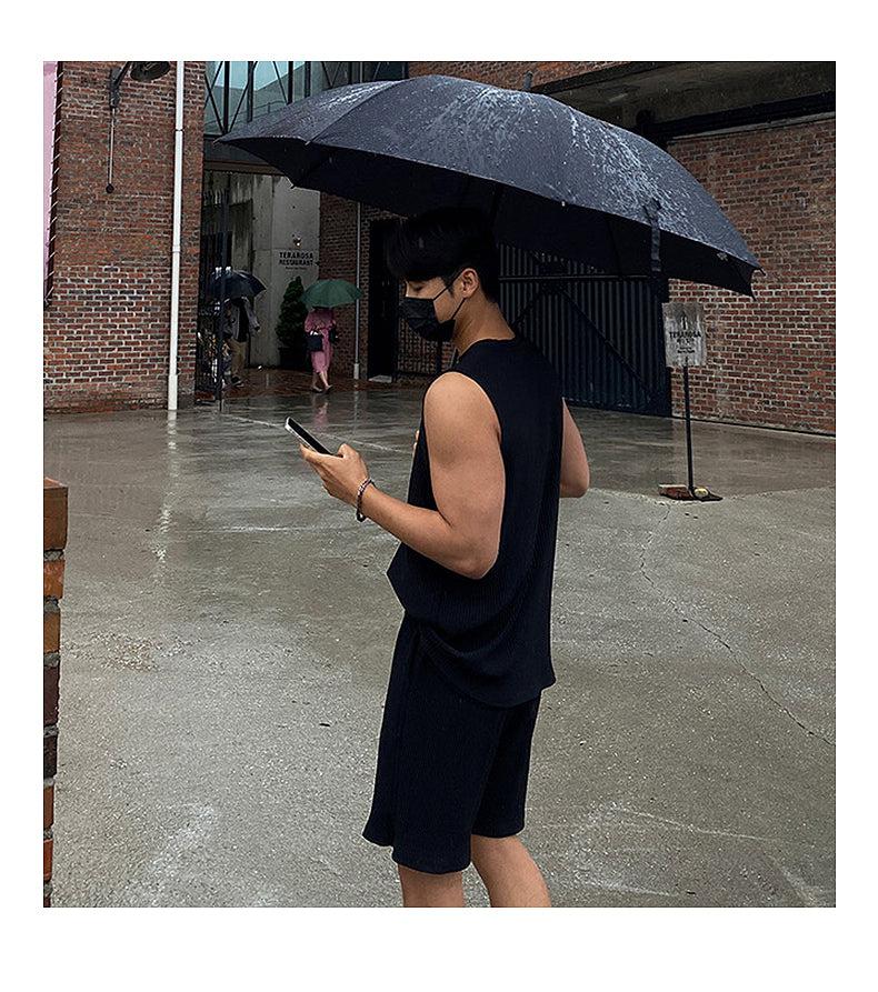 Pleated Stripe Top & Shorts