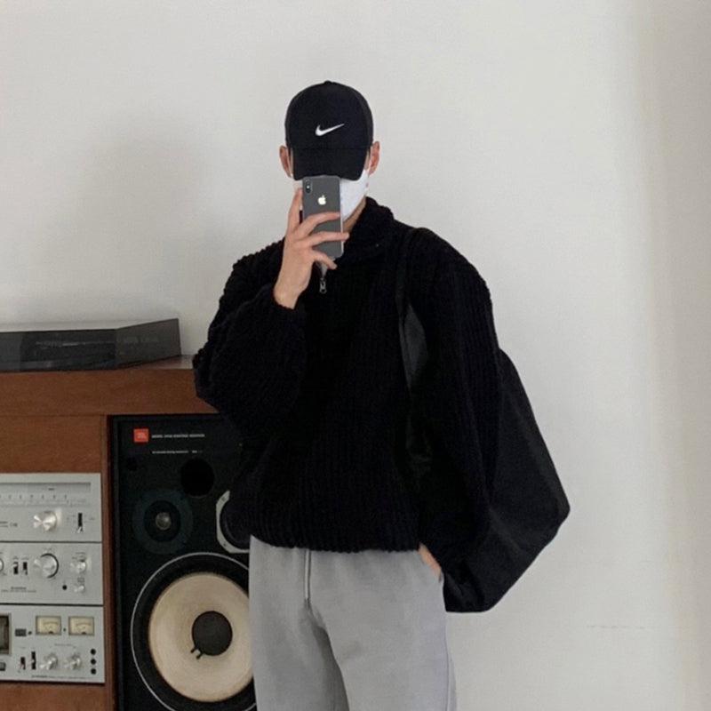 Pleated Striped Corduroy Jacket