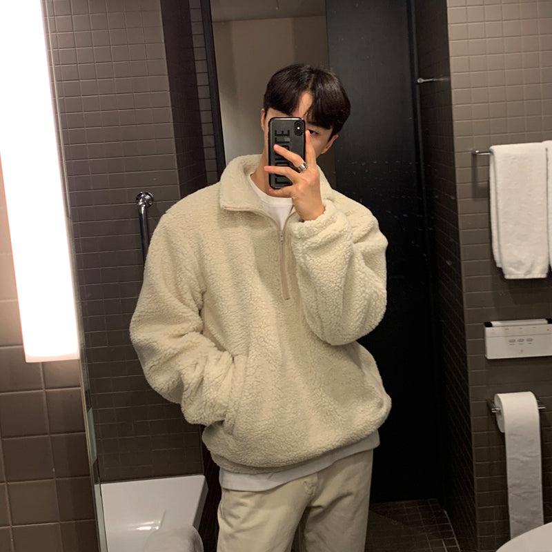 Polar Fleece Lapel Pullover