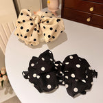 Polka Dot Bow Snap Hair Clip