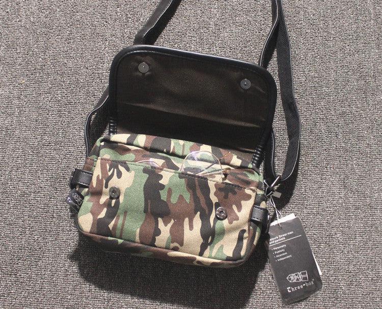 Printed Canvas Crossbody Bag