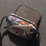 Printed Canvas Crossbody Bag