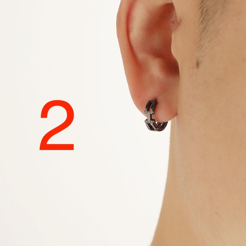 Punk Chunky Hoop Chain Earrings