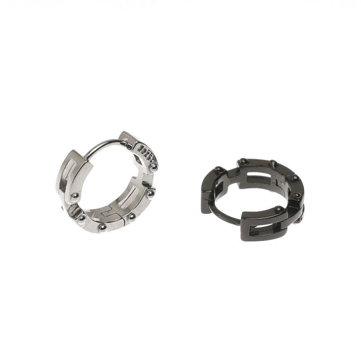 Punk Chunky Hoop Chain Earrings
