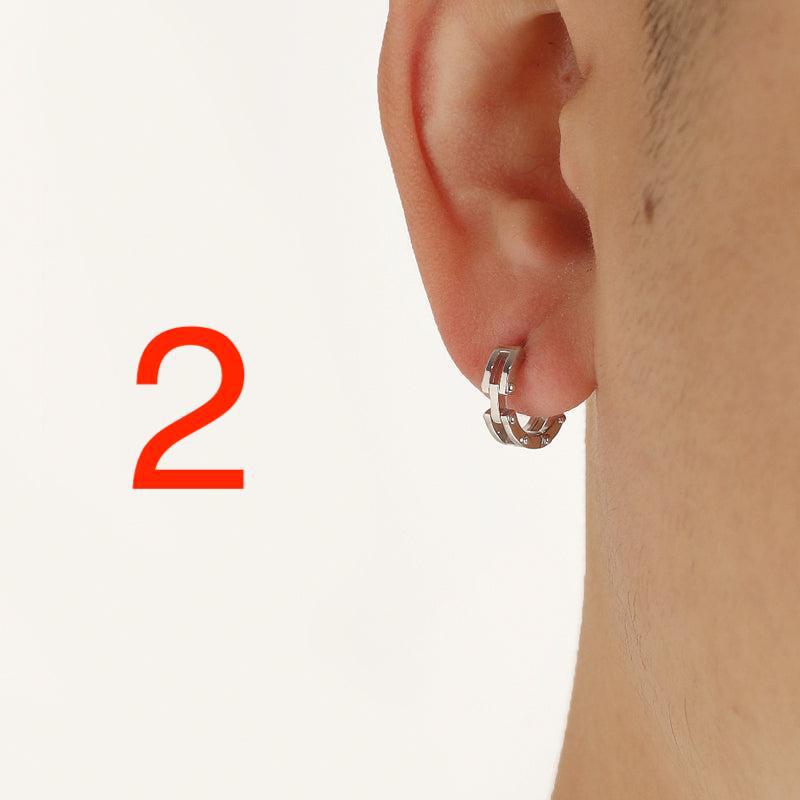 Punk Chunky Hoop Chain Earrings