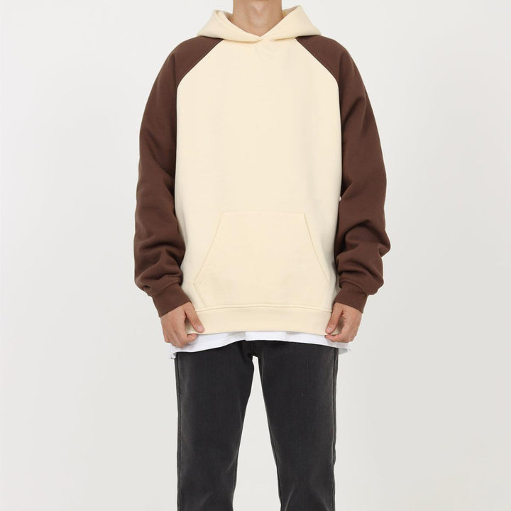 Raglan Shoulder Velvet Hooded Sweater