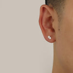 Rectangular Metal Stud Earrings