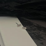 Rectangular Metal Stud Earrings