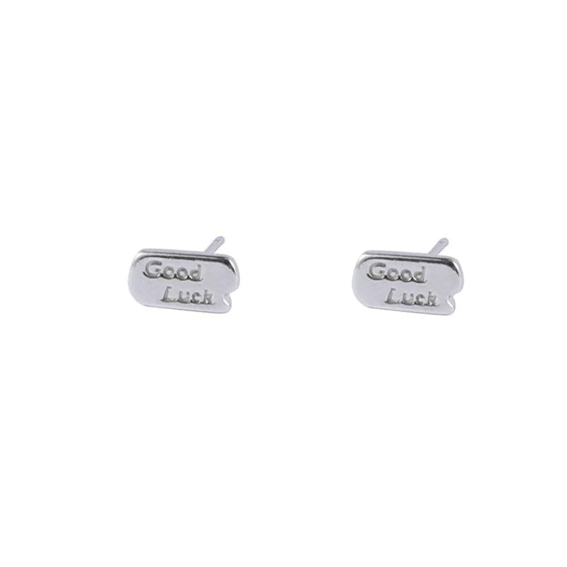 Rectangular Metal Stud Earrings