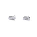 Rectangular Metal Stud Earrings