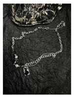 Rectangular Pendant Zircon Necklace