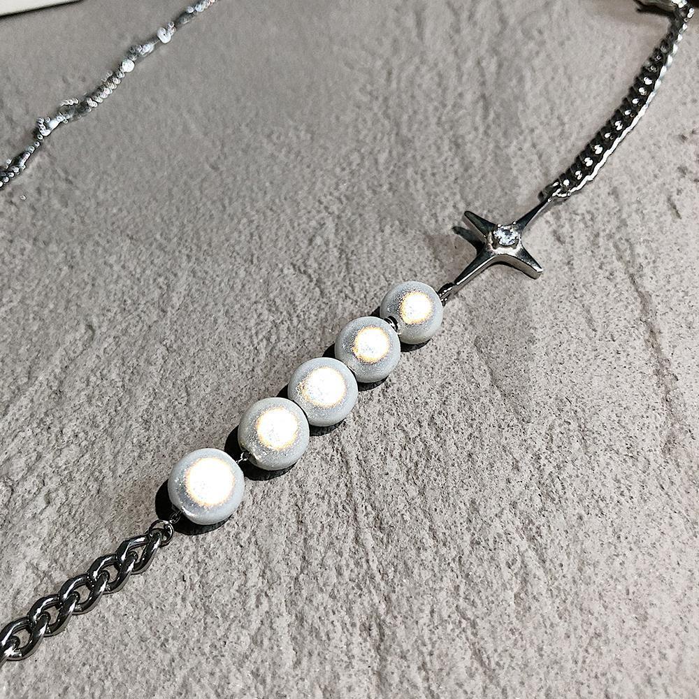 Reflective Pearl Necklace
