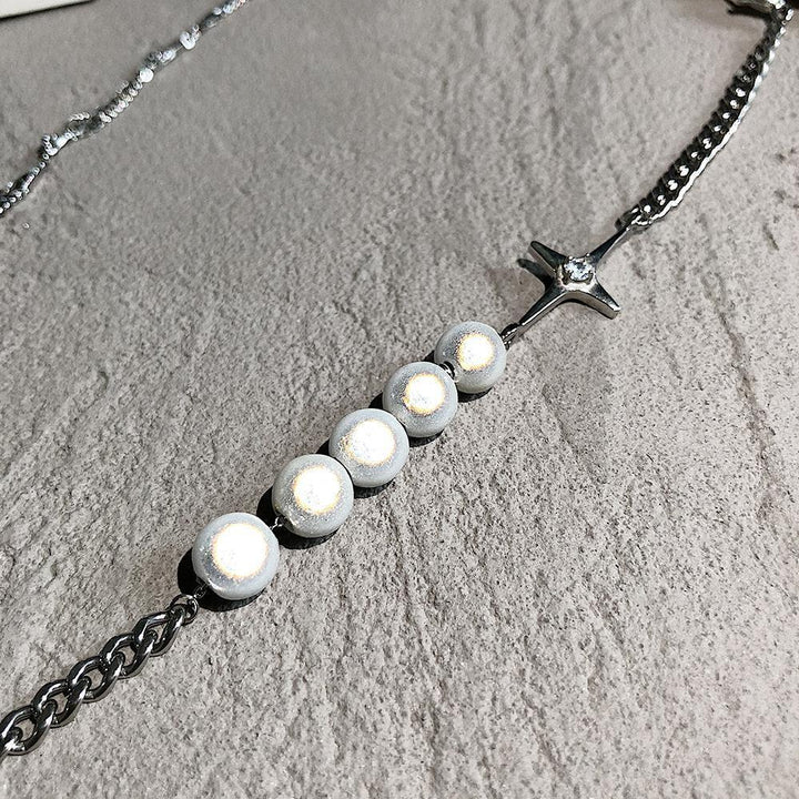 Reflective Pearl Necklace