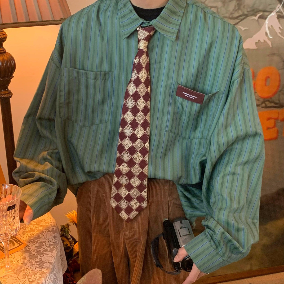 Retro Striped Long Sleeves Shirt