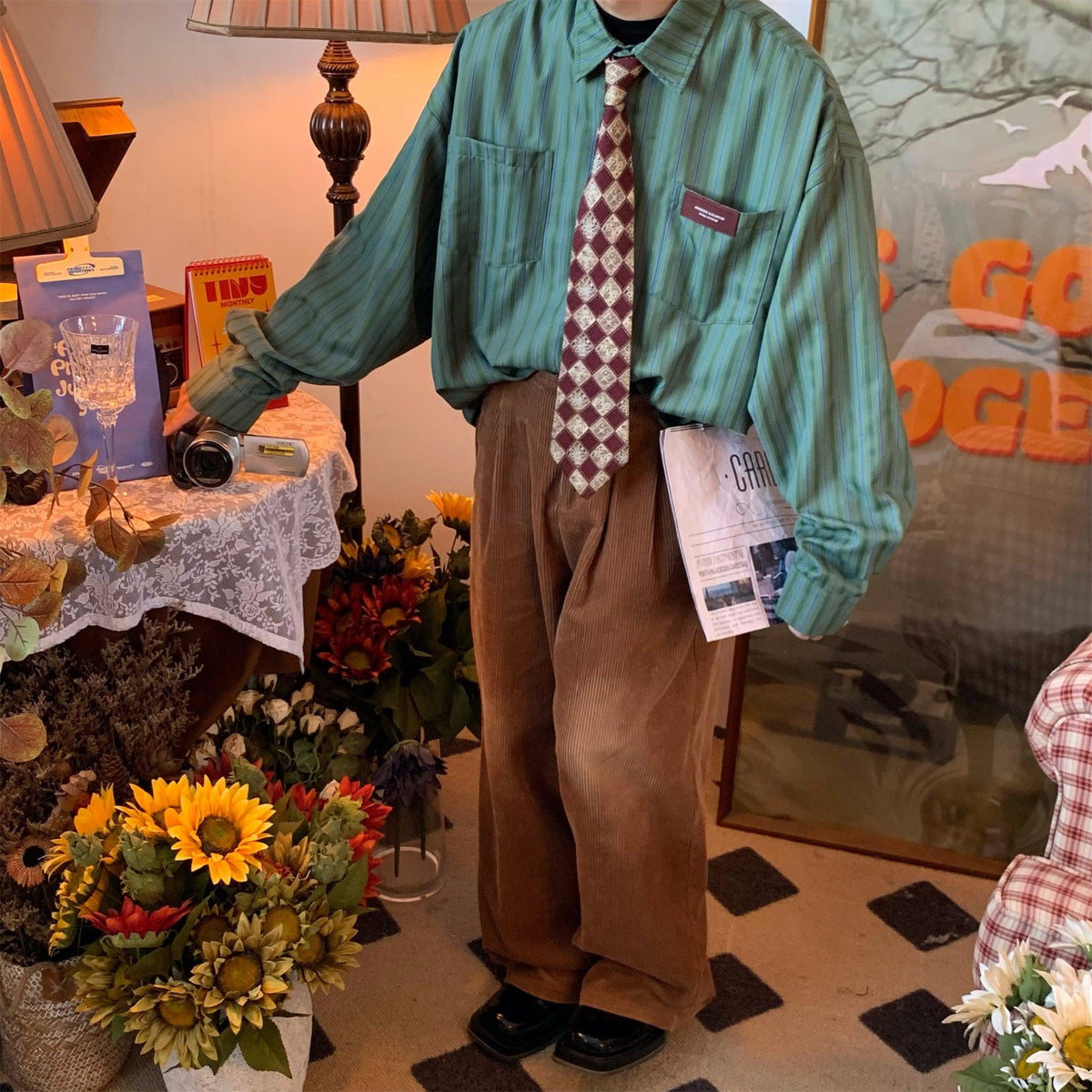 Retro Striped Long Sleeves Shirt