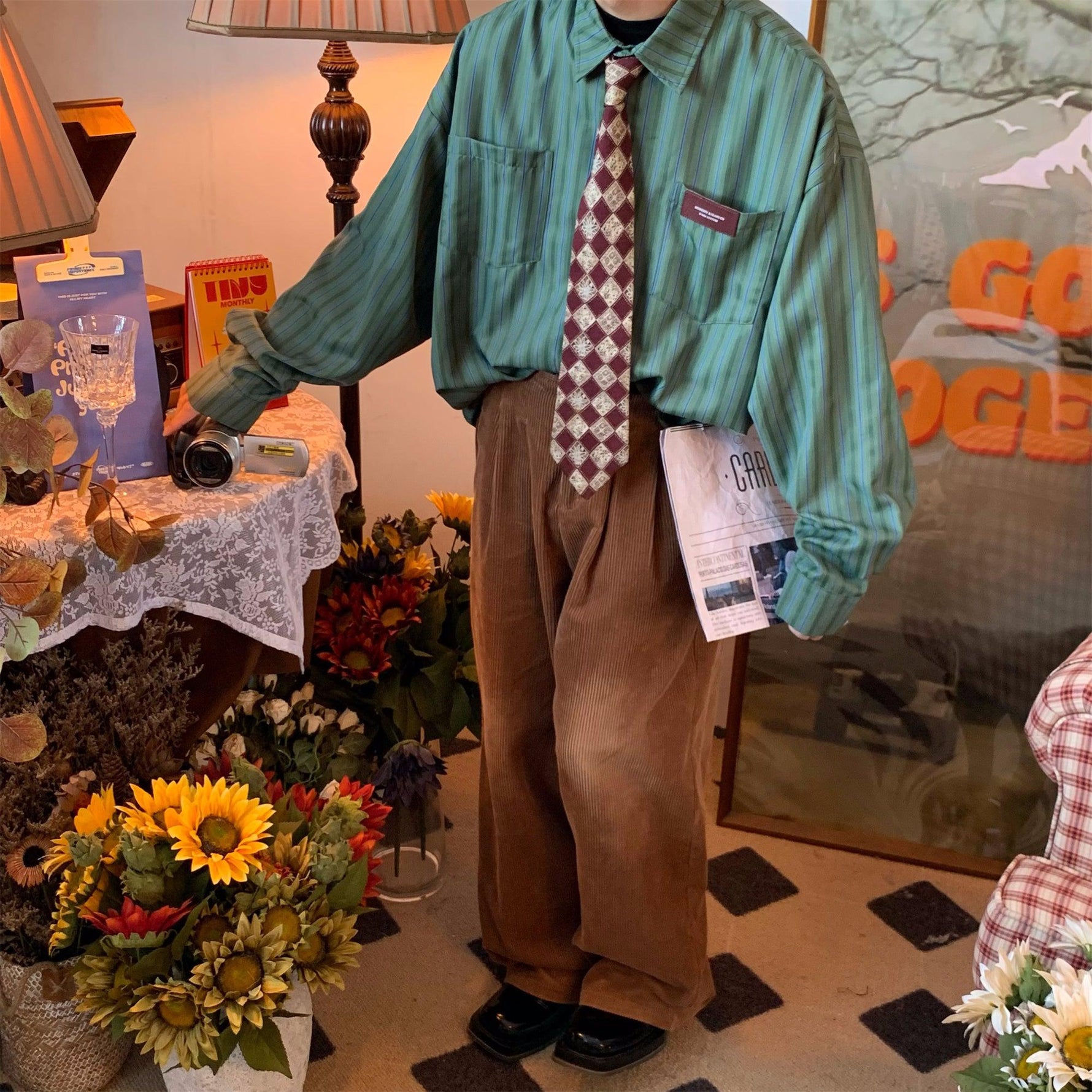 Retro Striped Long Sleeves Shirt