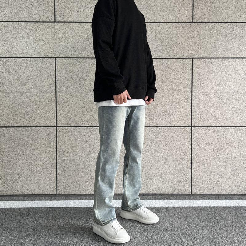 Retro Washed Blue Flared Jeans