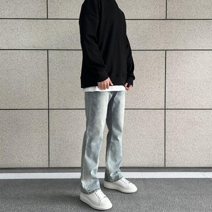 Retro Washed Blue Flared Jeans