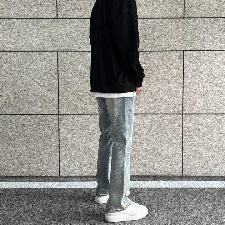 Retro Washed Blue Flared Jeans
