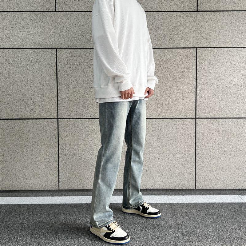 Retro Washed Blue Flared Jeans
