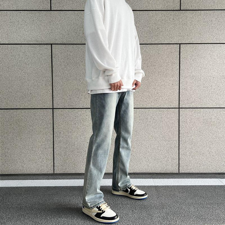 Retro Washed Blue Flared Jeans