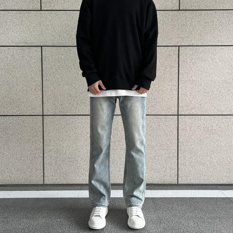 Retro Washed Blue Flared Jeans