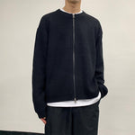 Round Neck Knit Cardigan Jacket