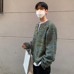 Round Neck Knit Cardigan Jacket