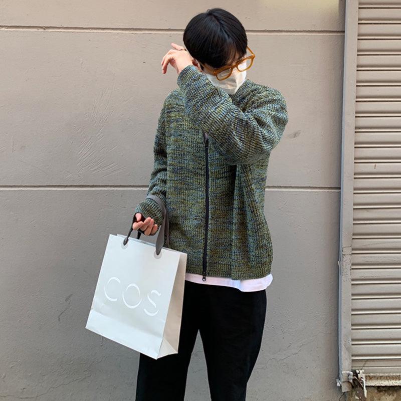 Round Neck Knit Cardigan Jacket