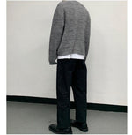 Round Neck Knit Cardigan Jacket