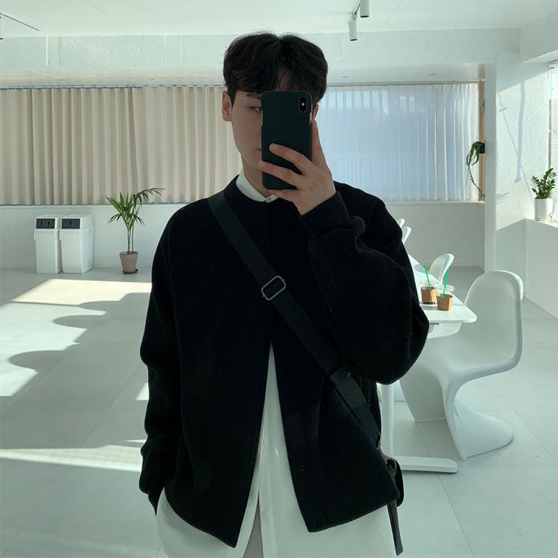 Round Neck Knitted Cardigan Jacket