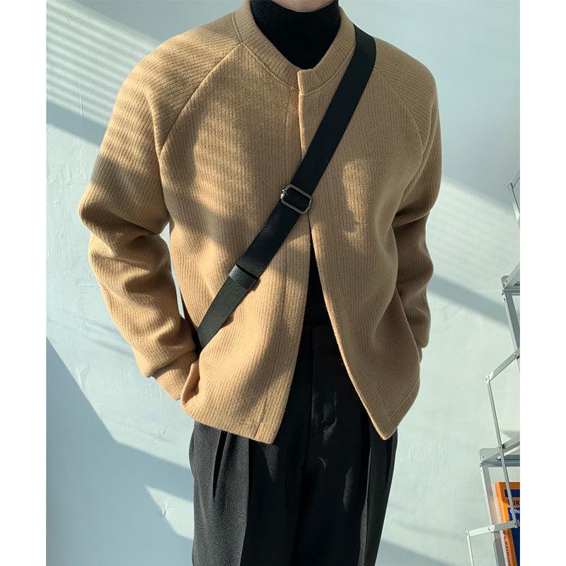 Round Neck Knitted Cardigan Jacket