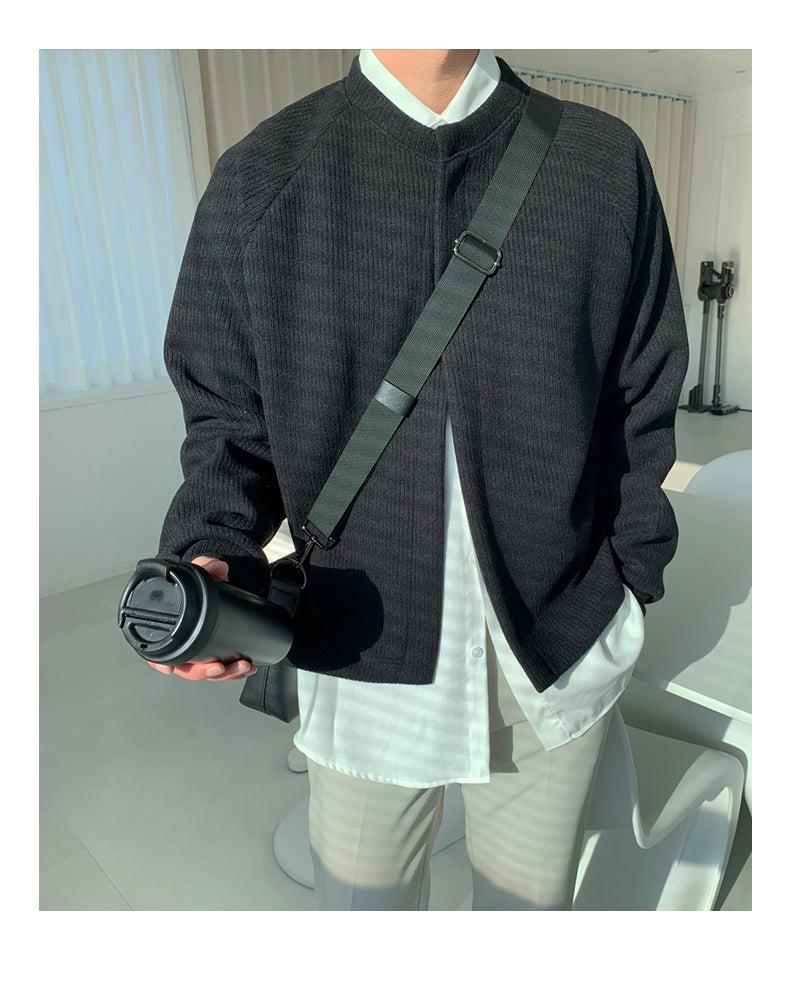 Round Neck Knitted Cardigan Jacket