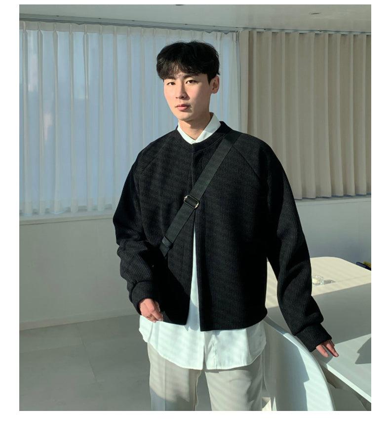 Round Neck Knitted Cardigan Jacket