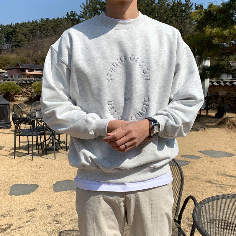 Round Neck Printing Collar Pullover