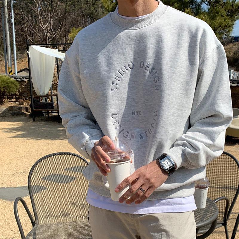 Round Neck Printing Collar Pullover