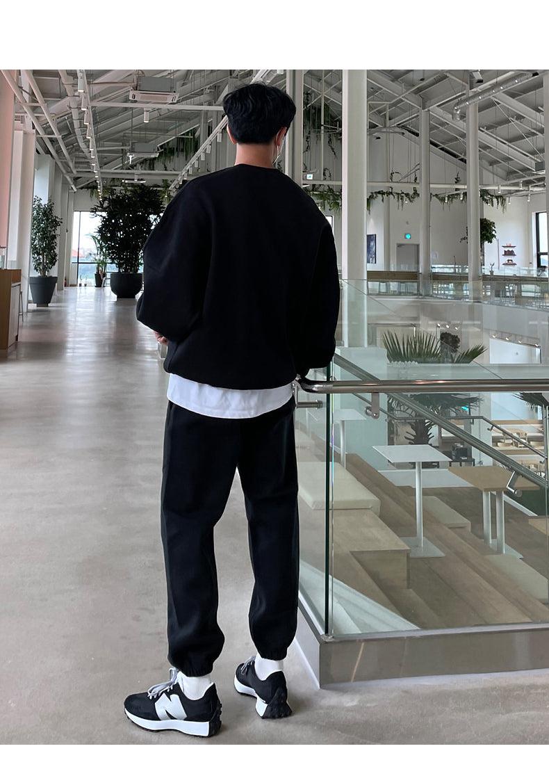 Round Neck Pullover & Pants Tracksuit